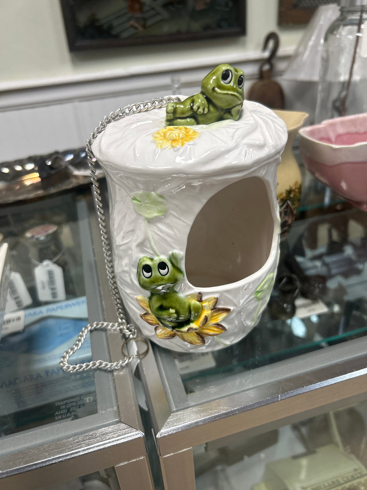 Sears Neil the Frog Hanging Planter Bird Feeder 1976