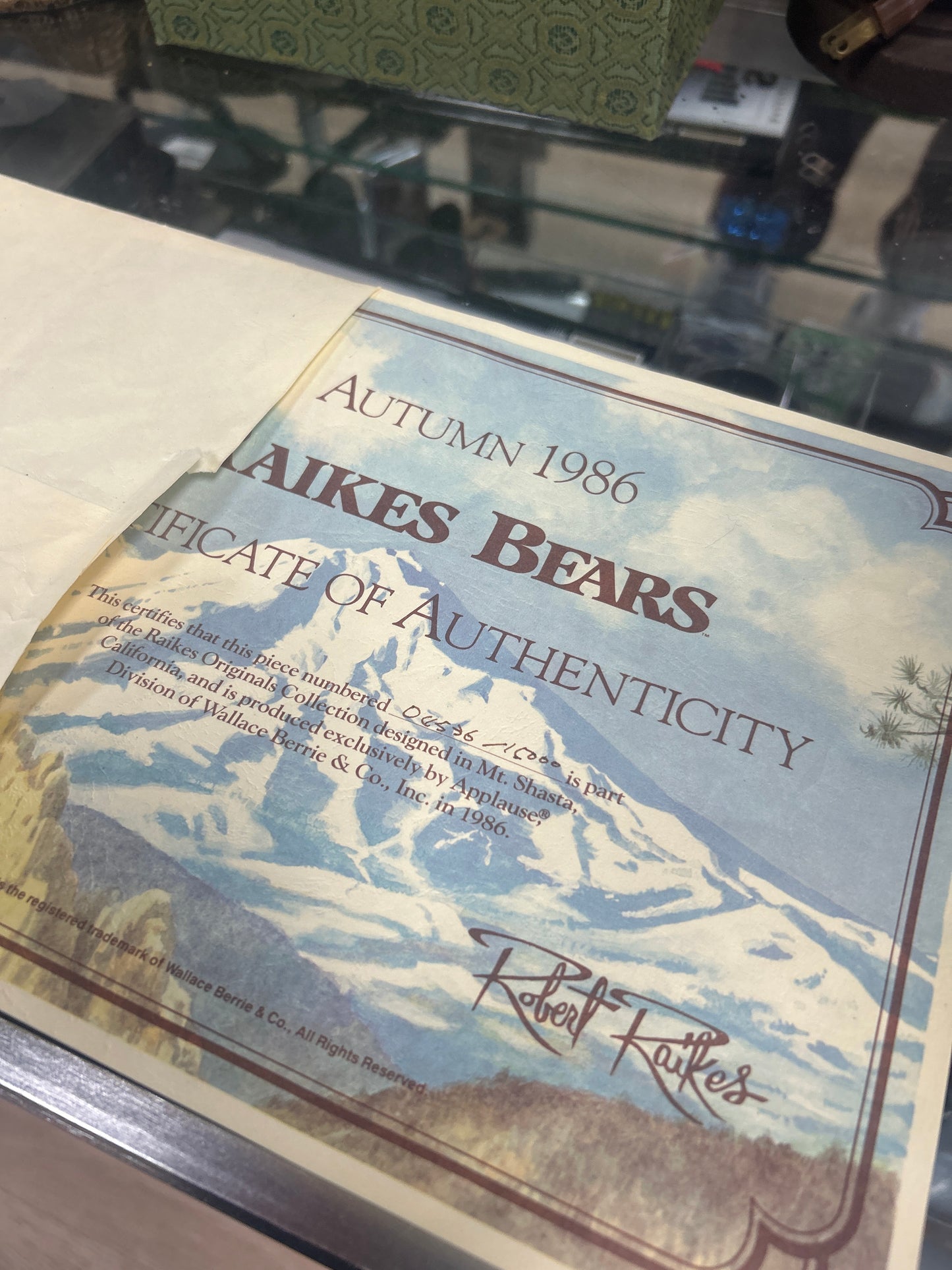 Robert Raikes Bear; Lindy Limited Edition Numbered Original COA 4536/15000 W/Box
