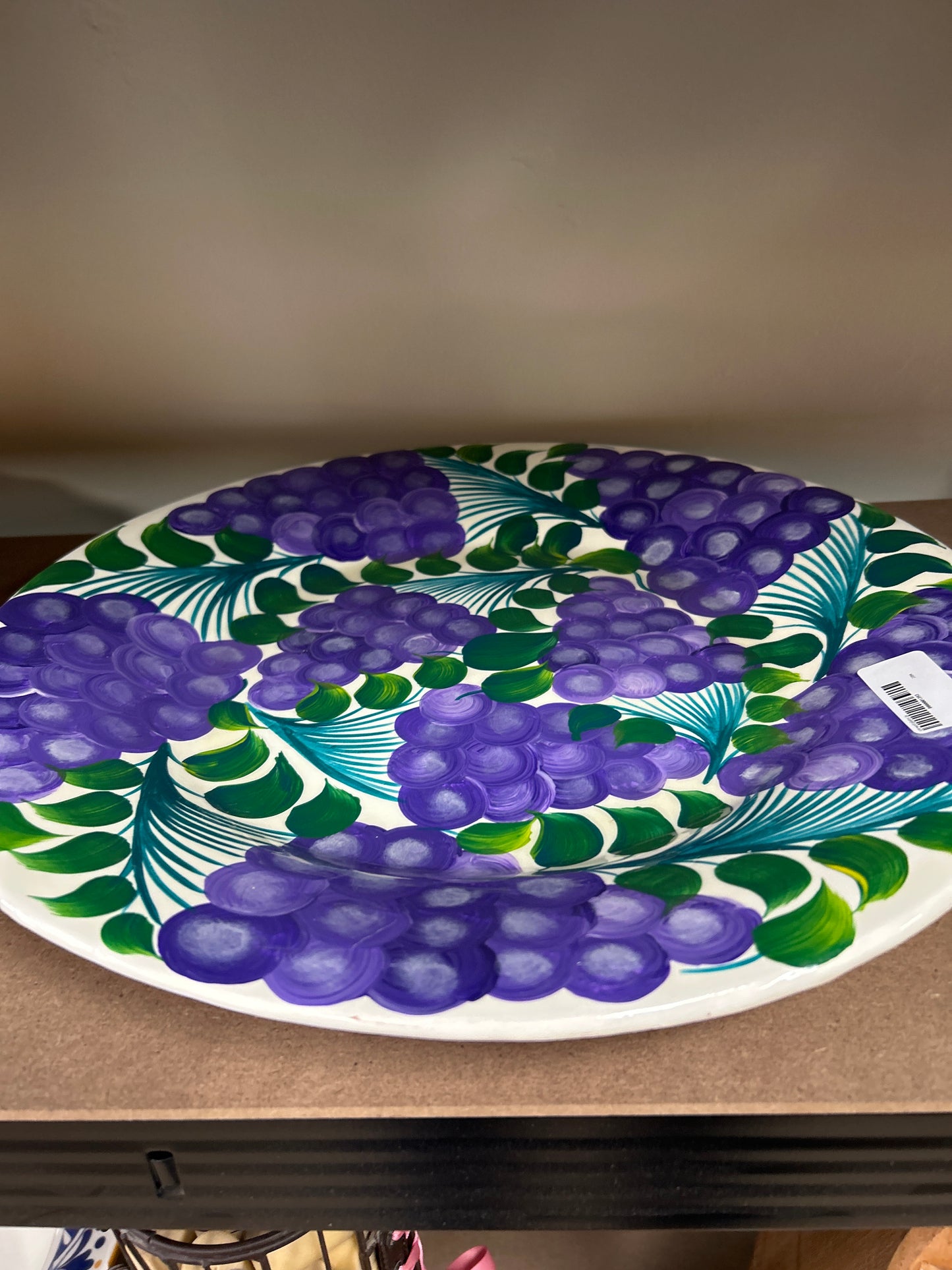 Grape wall plate 16.5 inches