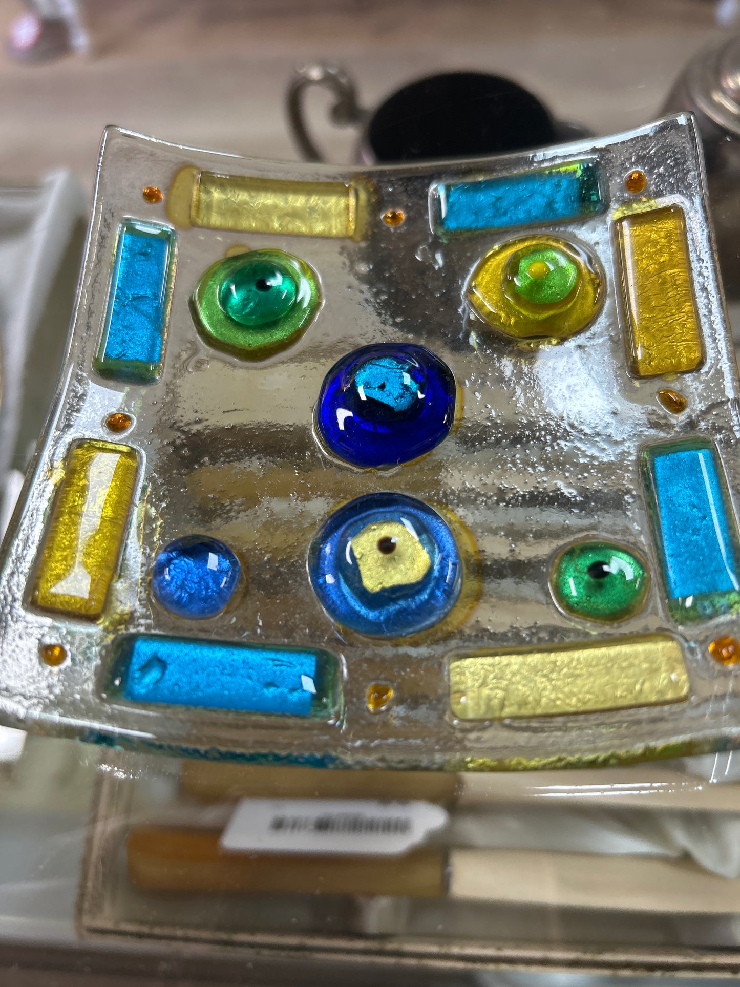 Jewelry glass dish 4x4