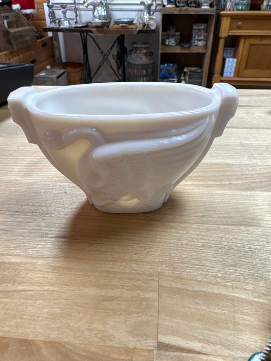 White Swan Sculpture Bowl