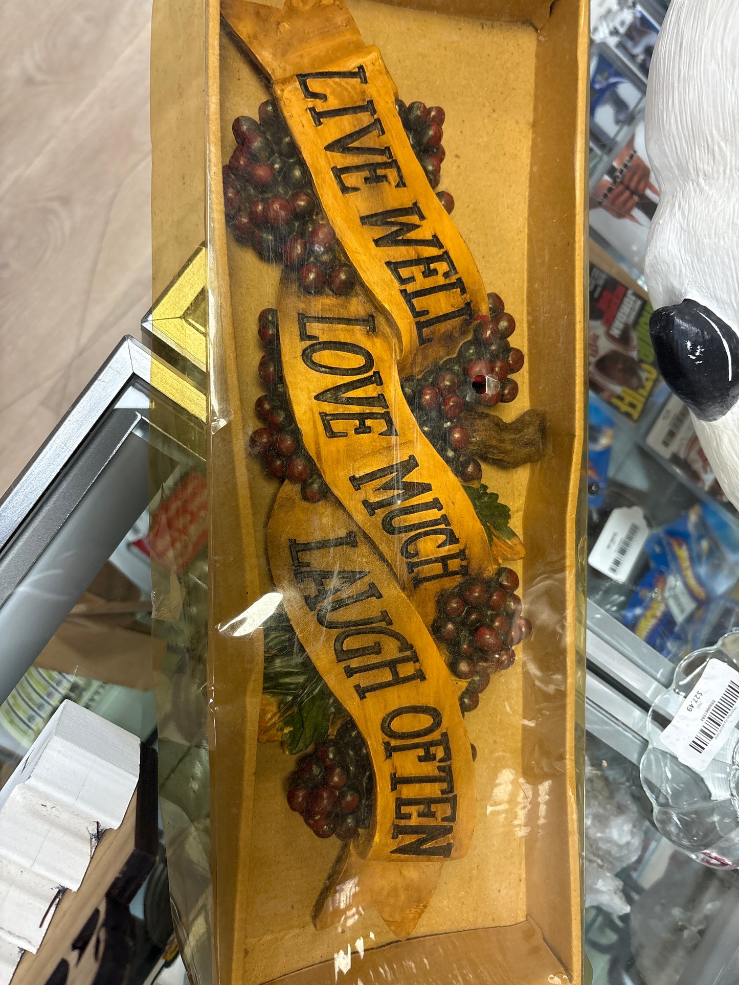 “Live Well Love Much Laugh Often” Vintage Sign