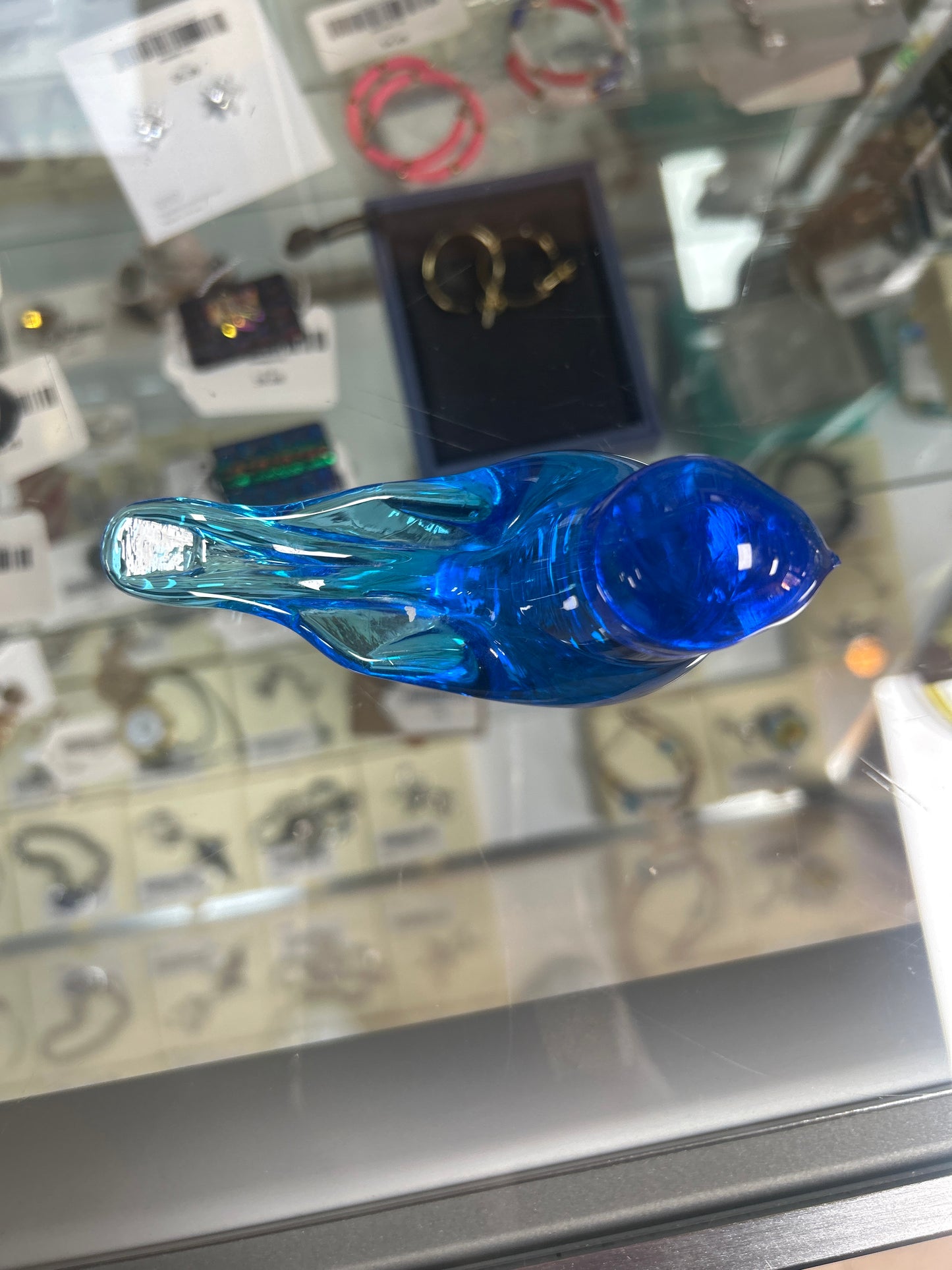Vintage Leo Ward Glass Cobalt Bluebird of Happiness 1985 Figurine