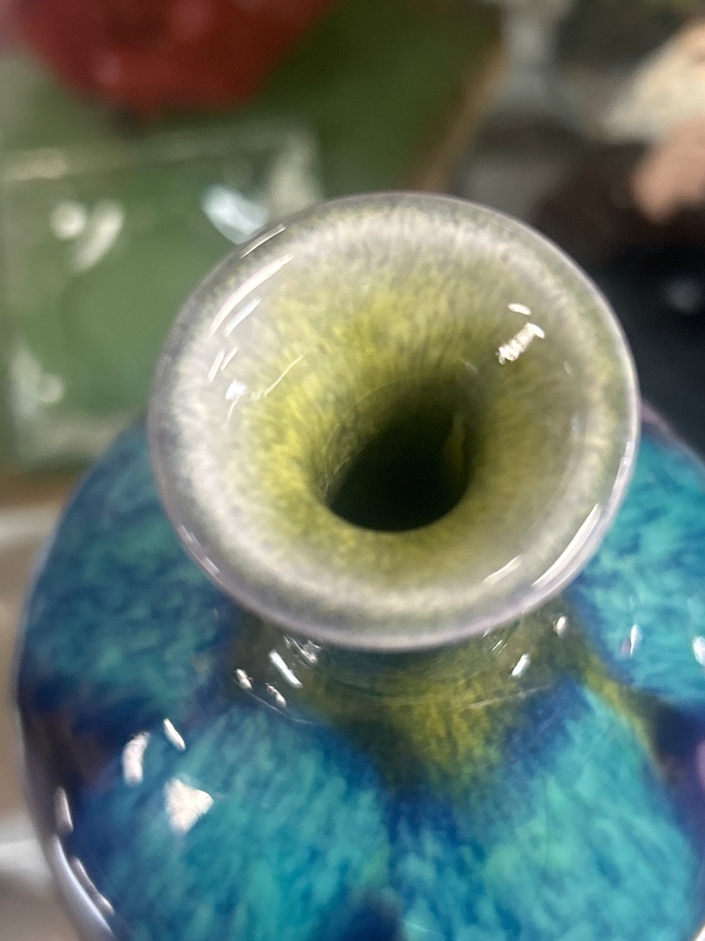 Vintage Norleans Japan Bud Vase Beautiful Glaze 5” Tall