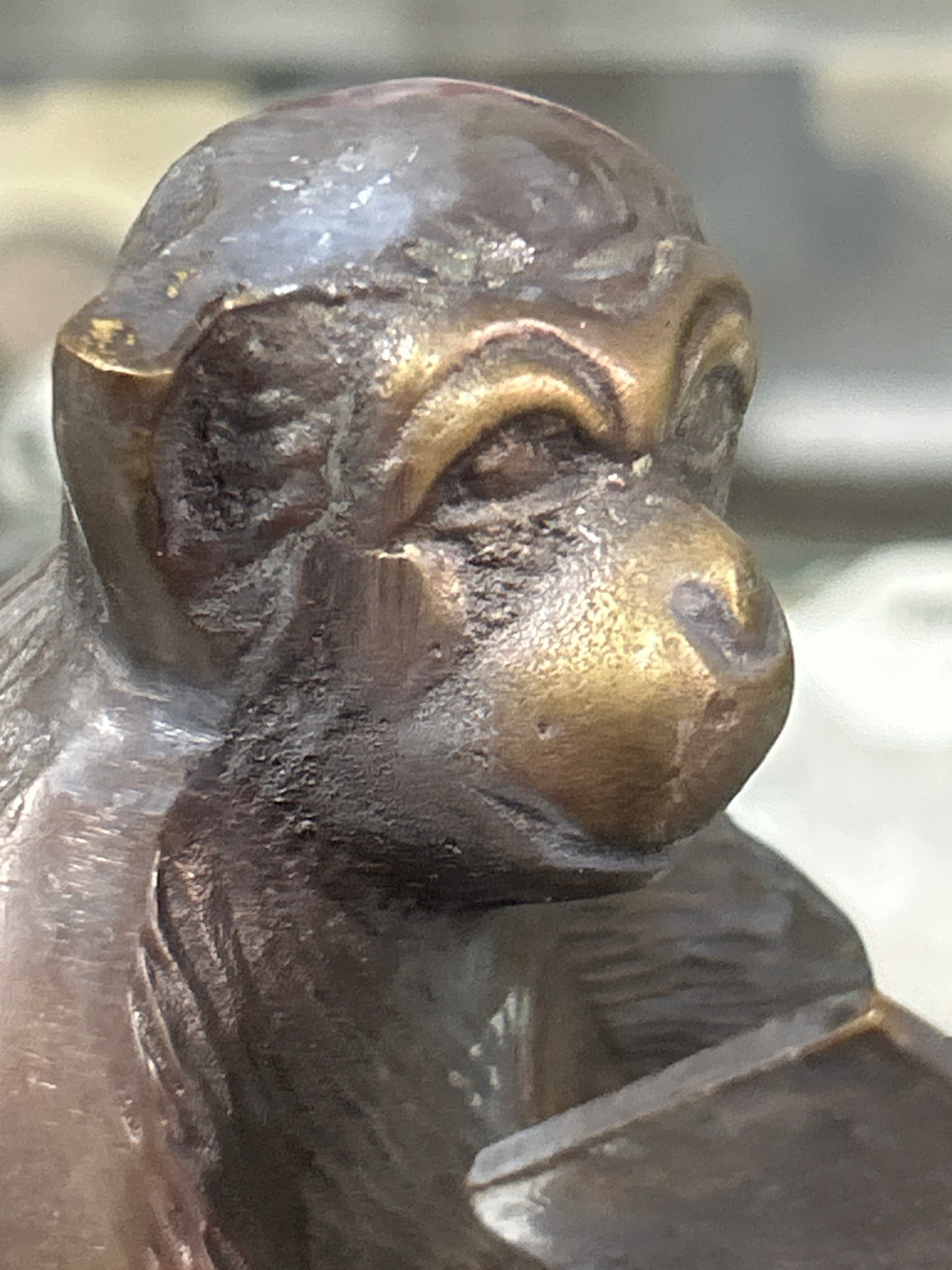VINTAGE Bronze Monkey Sculpture