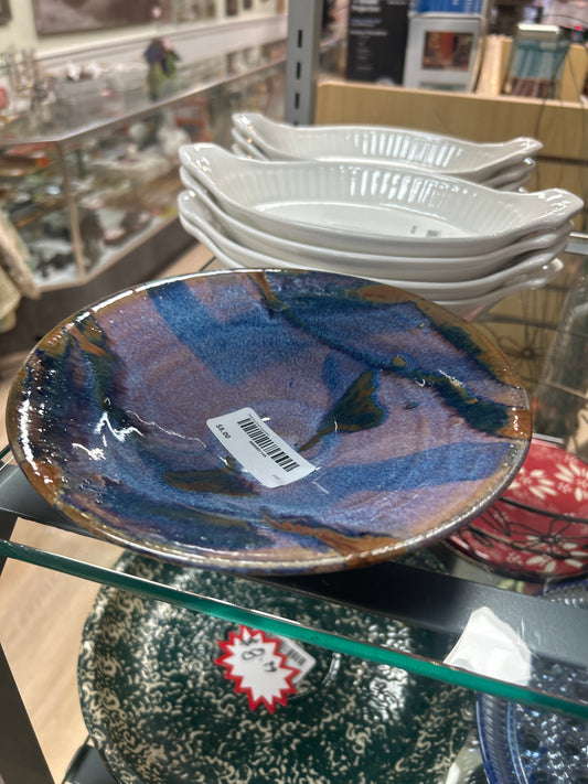 Pottery Dish (purple) 8”