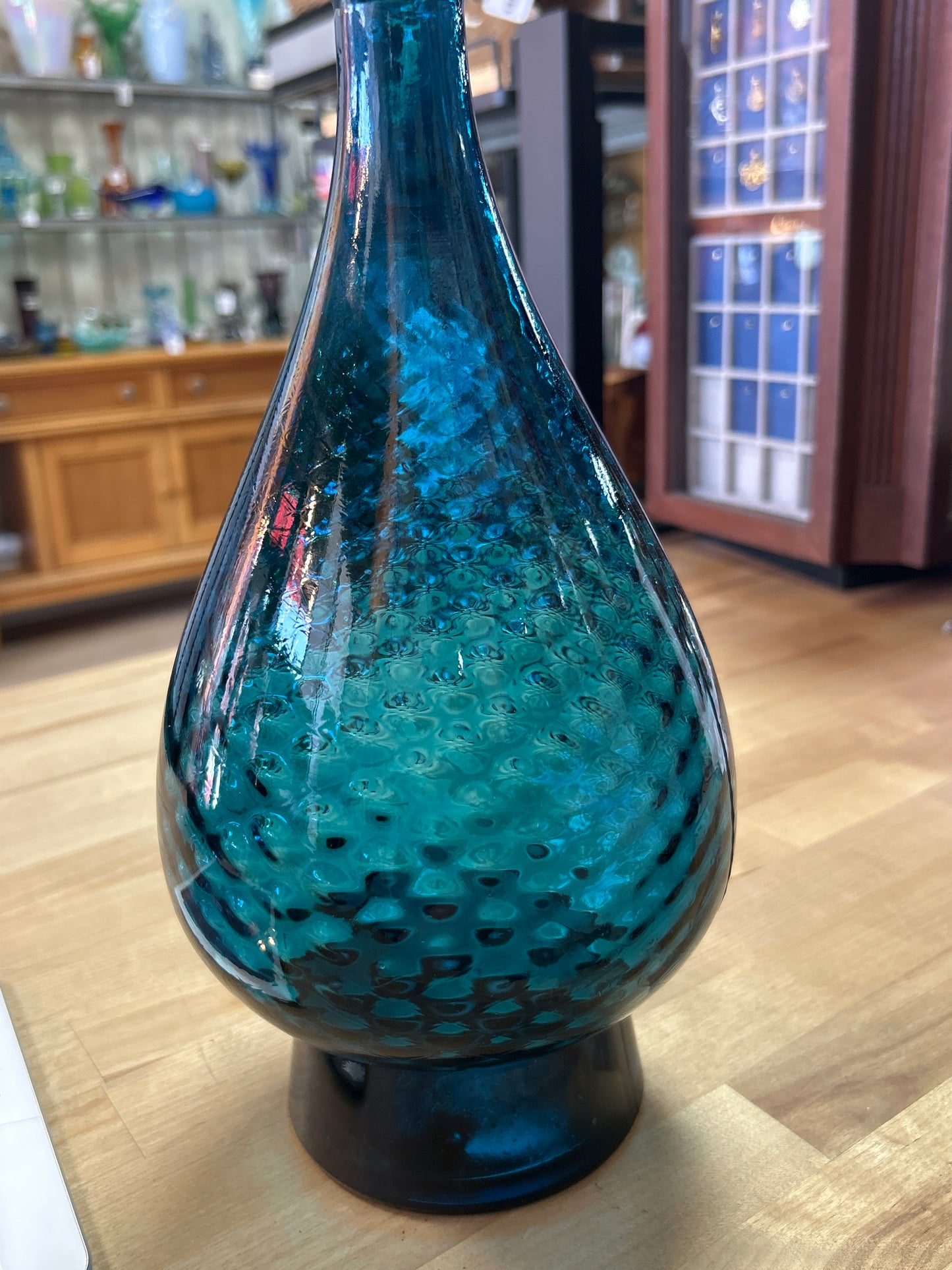 Blue Glass Italian Made Vase