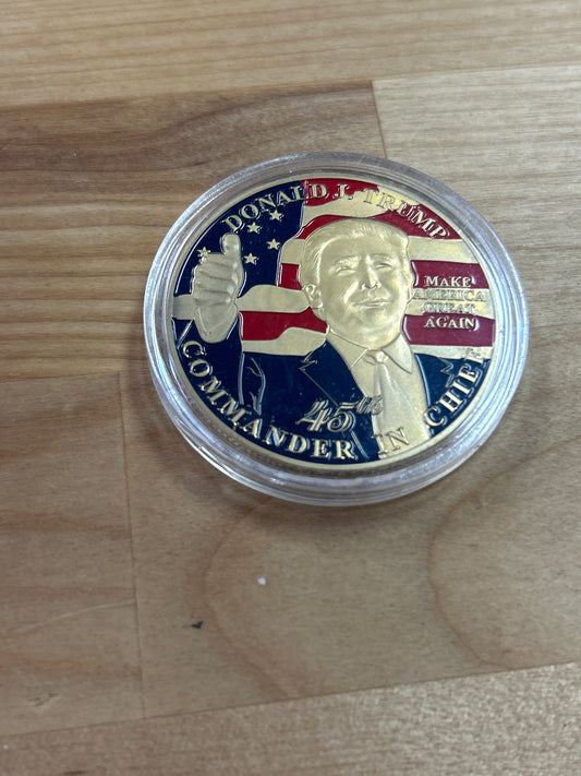 Donald Trump, Challenge Coin, Souvenir. Gold Tone. 45th