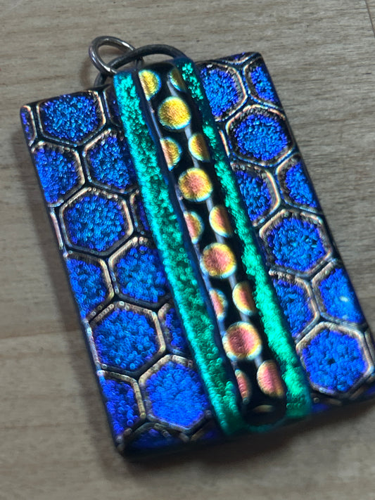 Glass Pendant Blue Unique (preowned)