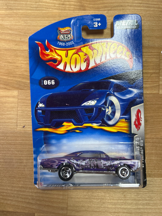 Hot Wheels '67 Pontiac GTO in purple from the Dragon Wagons series, number 66 of 200