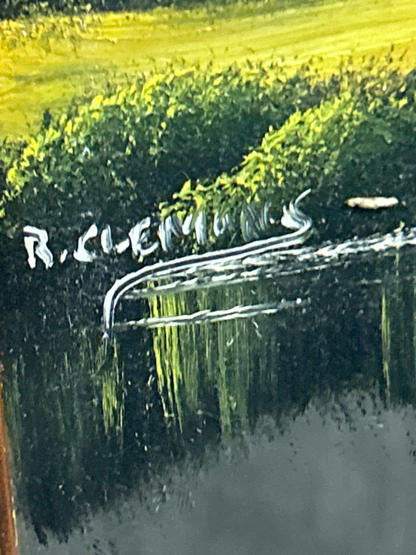 R Clemons Painting on Mirror (home )