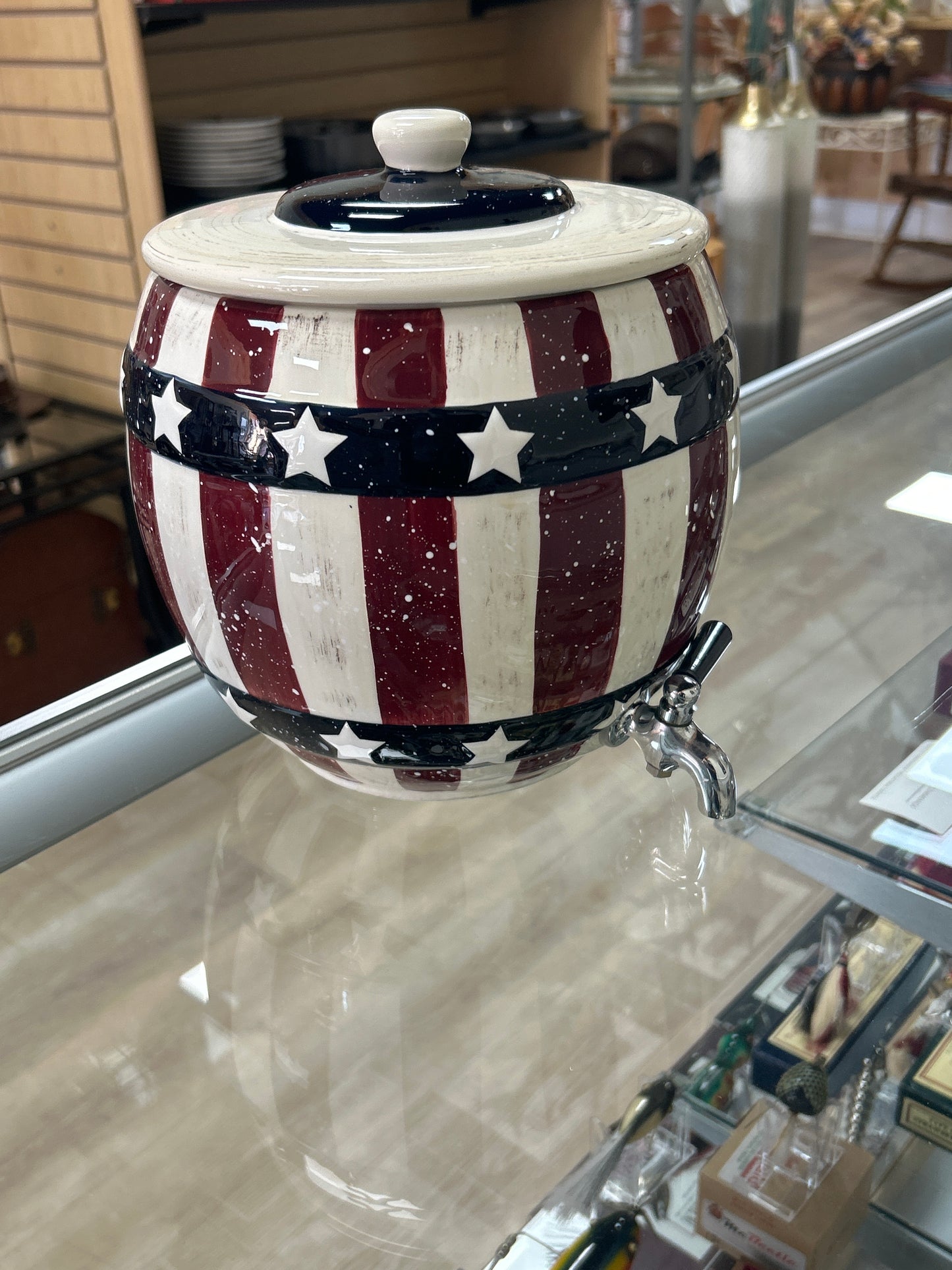 Beverage Dispenser (red white and blue)