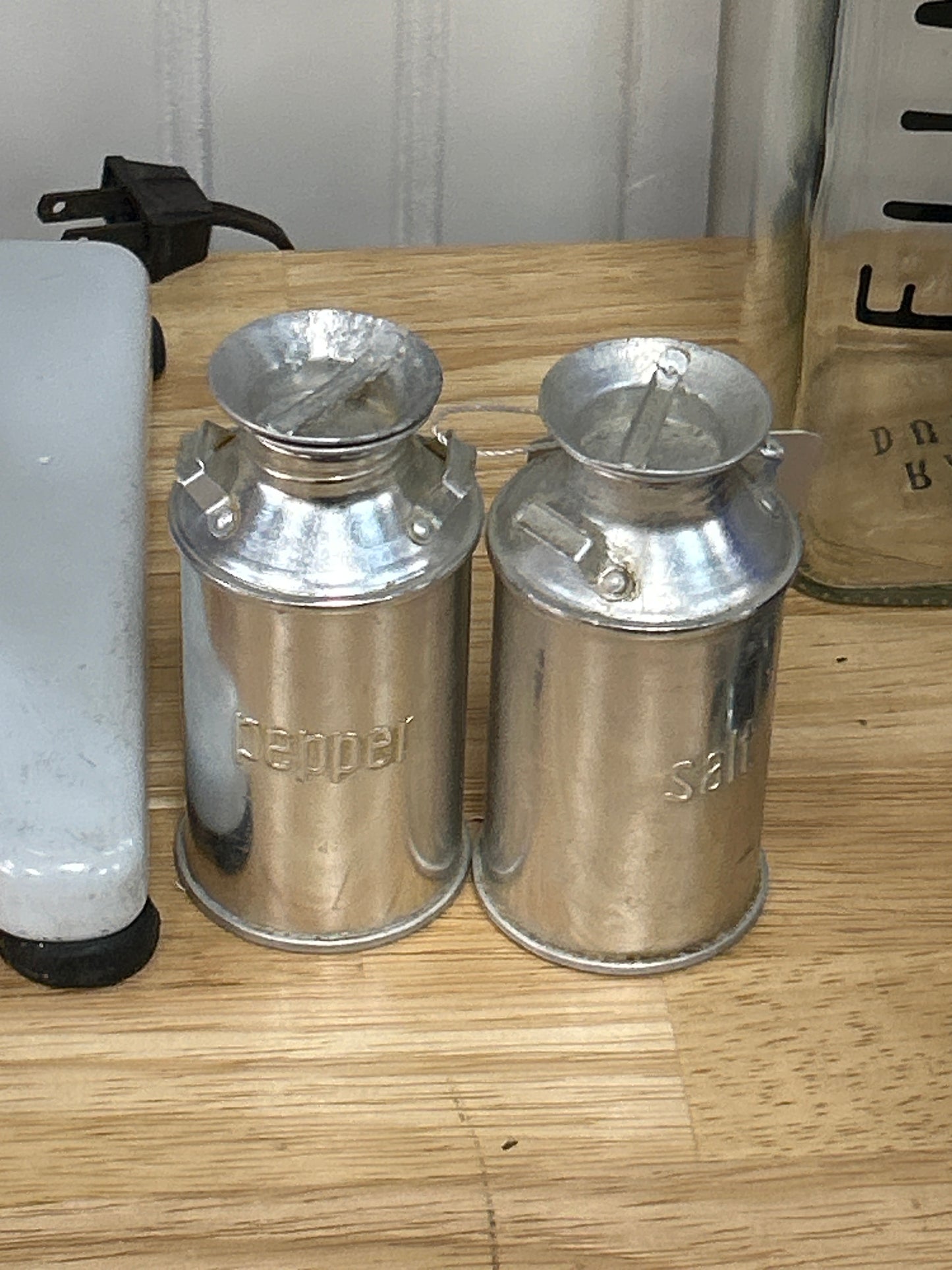 Milk Can Salt and Pepper Shakers