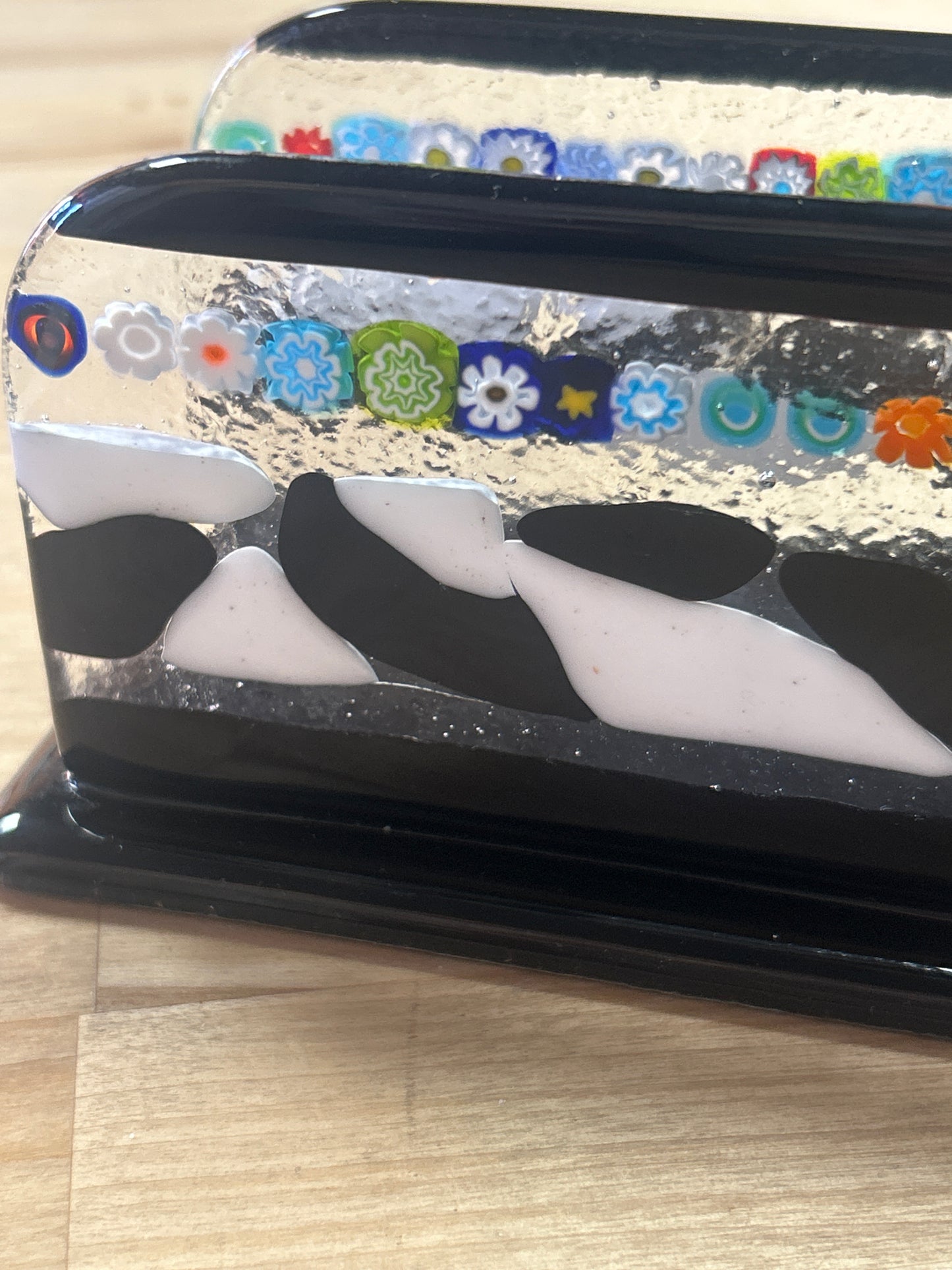 Vintage Handmade Letter holder Murano Glass Made in Italy