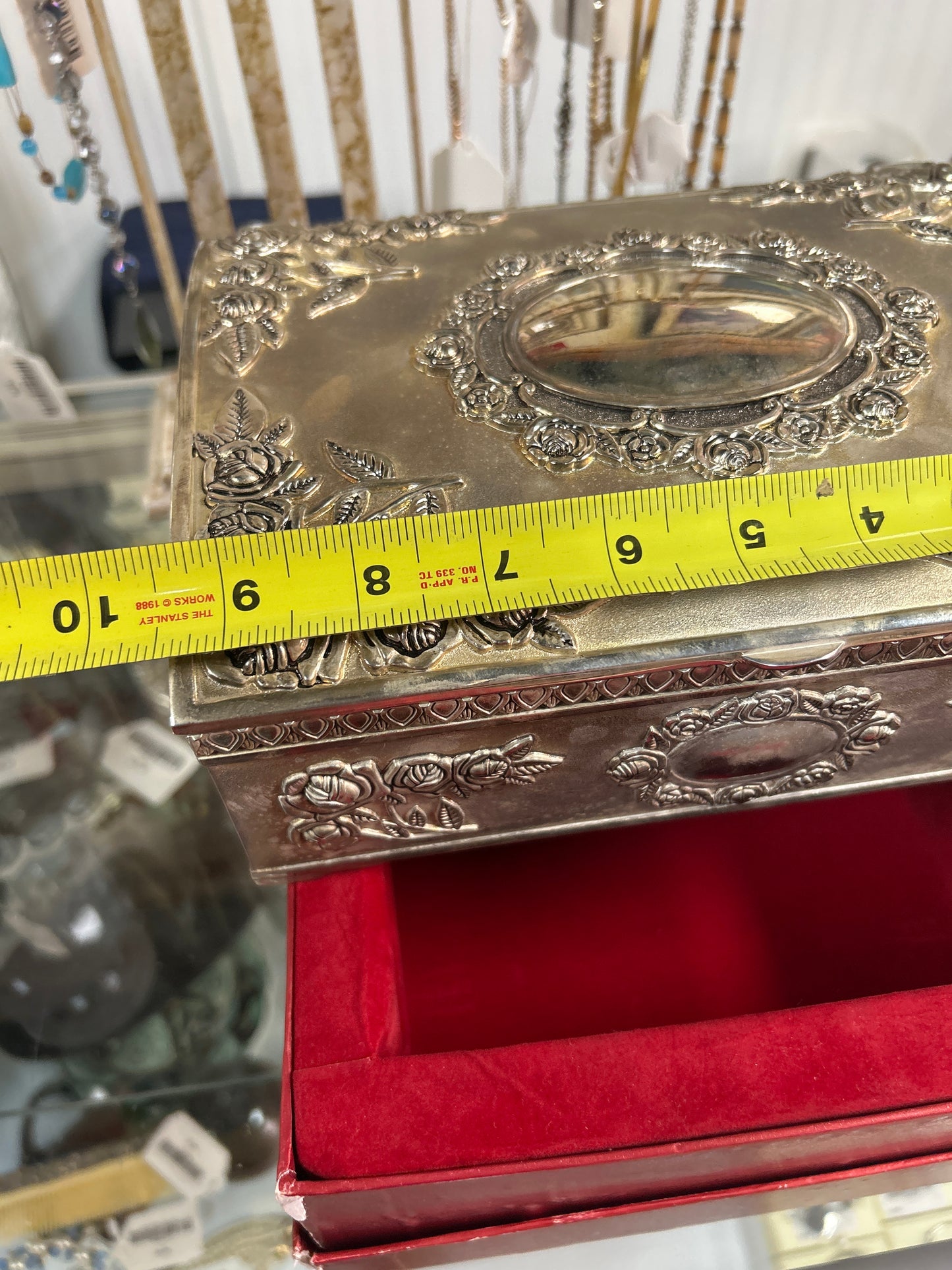 Vintage Godinger Silver Plated Velvet Lined Jewelry Trinket Box pre-owned