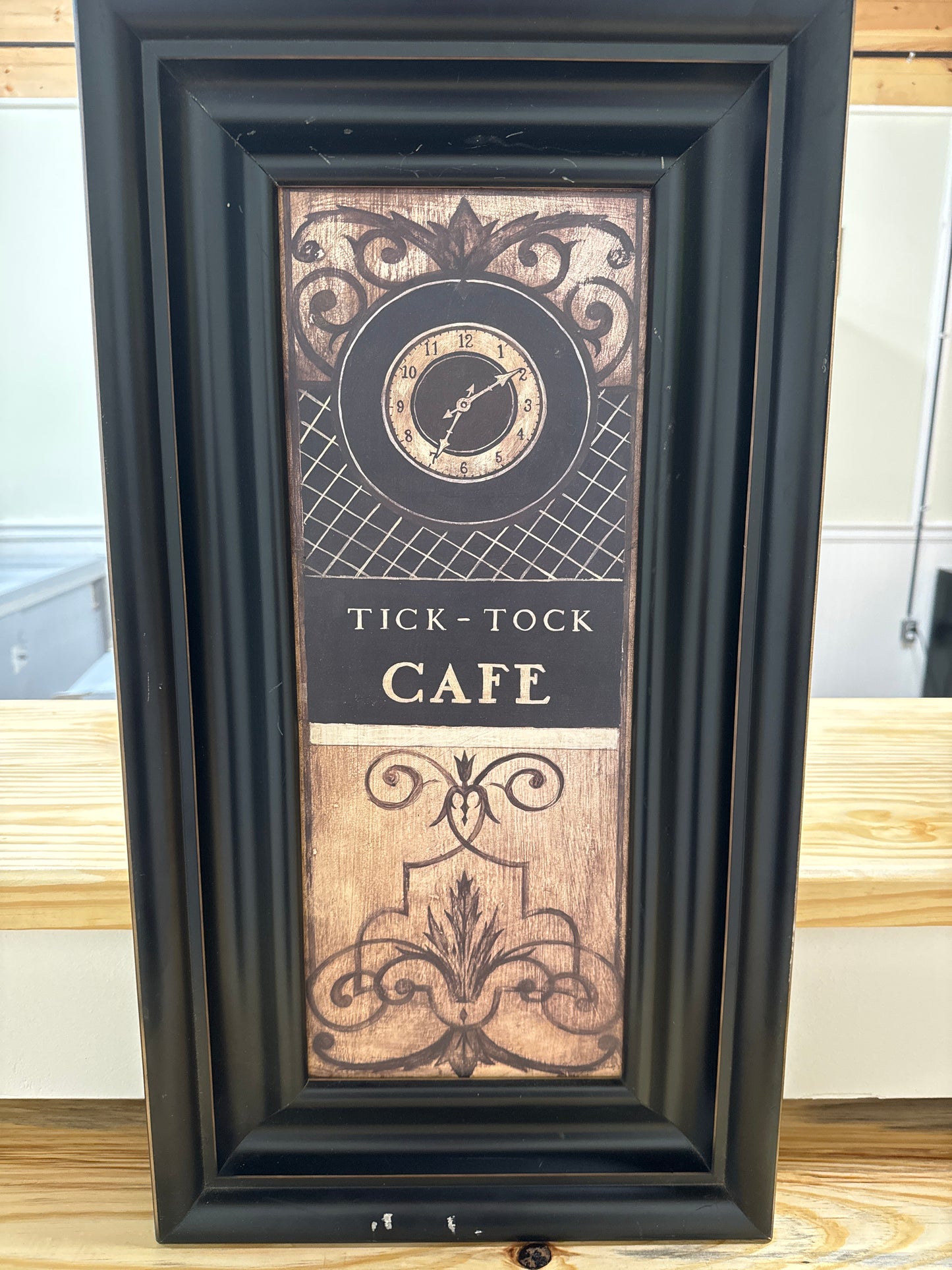 Tick Tock Cafe Wall Art 14 x 26