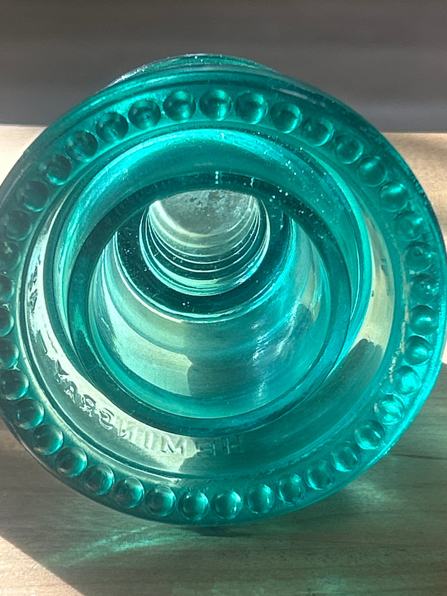 Vintage Glass Insulator blue HEMINGREY NO 42