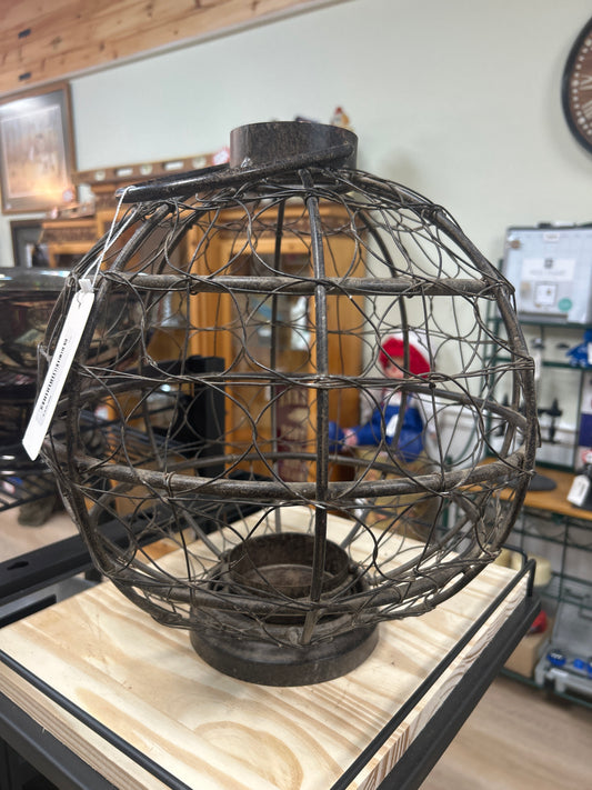 Globe Candle Holder (metal) 15” Bottom Opens