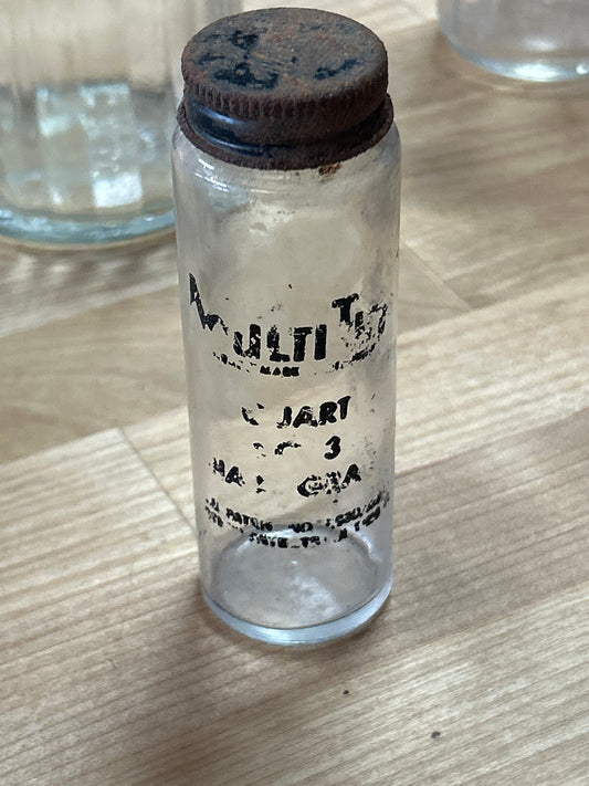 Vintage Multi Jar 4” (unknown) w/ lid
