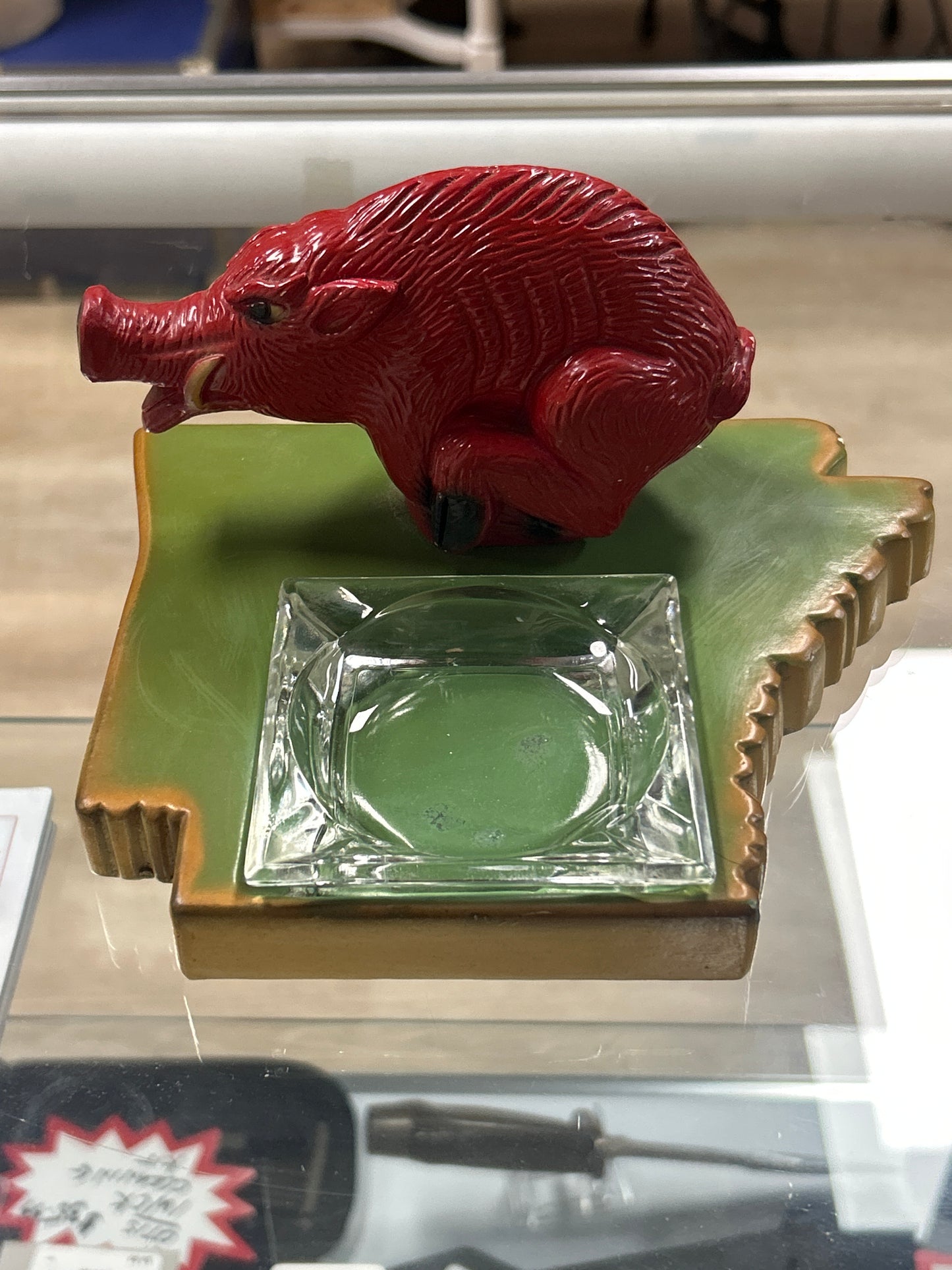 RARE Vintage Arkansas Razorback Ashtray