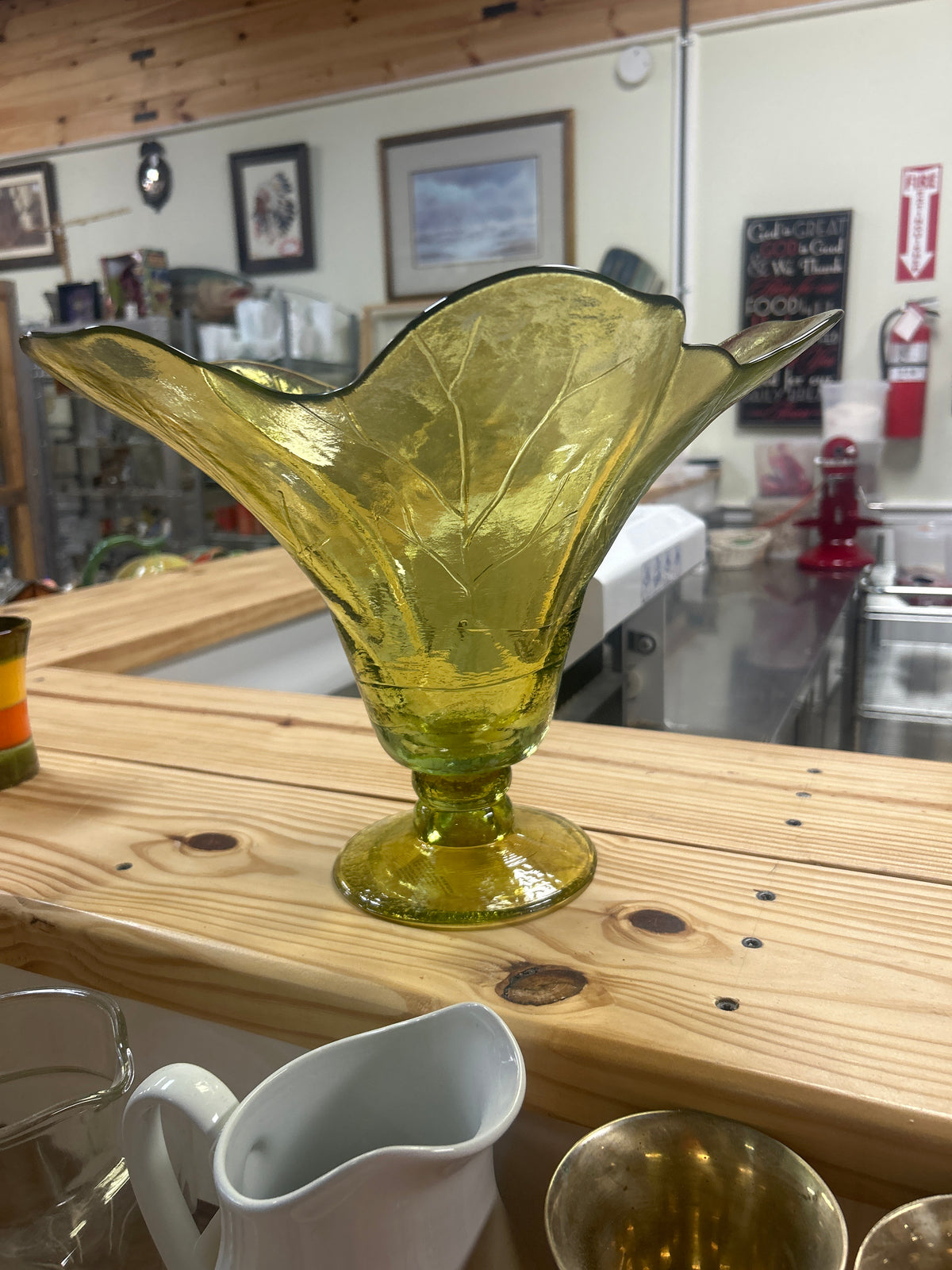 Green Leaf Vase
