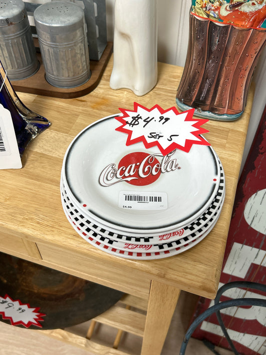 Misc Coke Plates (5pc) Coca-Cola