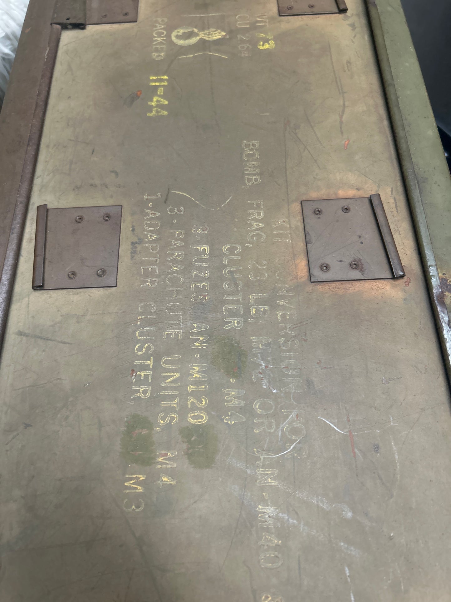 Vtg WWII US Air Corps Force Frag Bomb Conversation Kit Crate Chest “Rare” (in store pickup only)