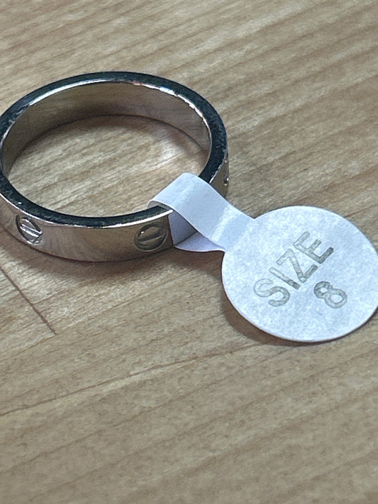 Silver tone Ring size 8