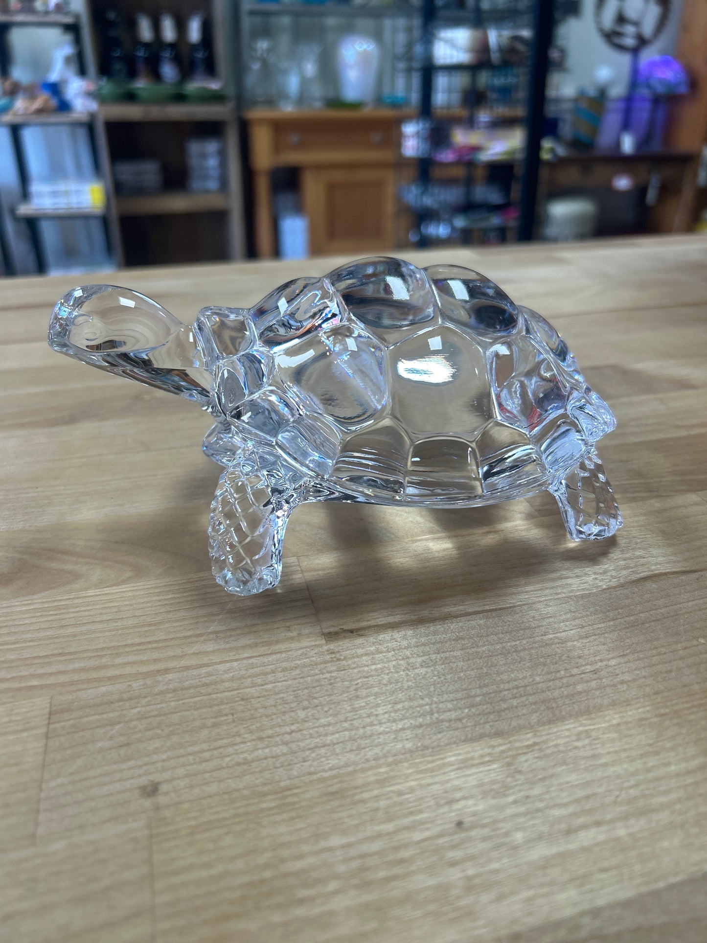 Cristal D'Arques Lead Crystal Turtle Figurine 7.5”