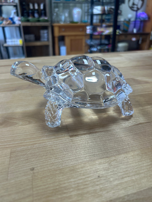 Cristal D'Arques Lead Crystal Turtle Figurine 7.5”