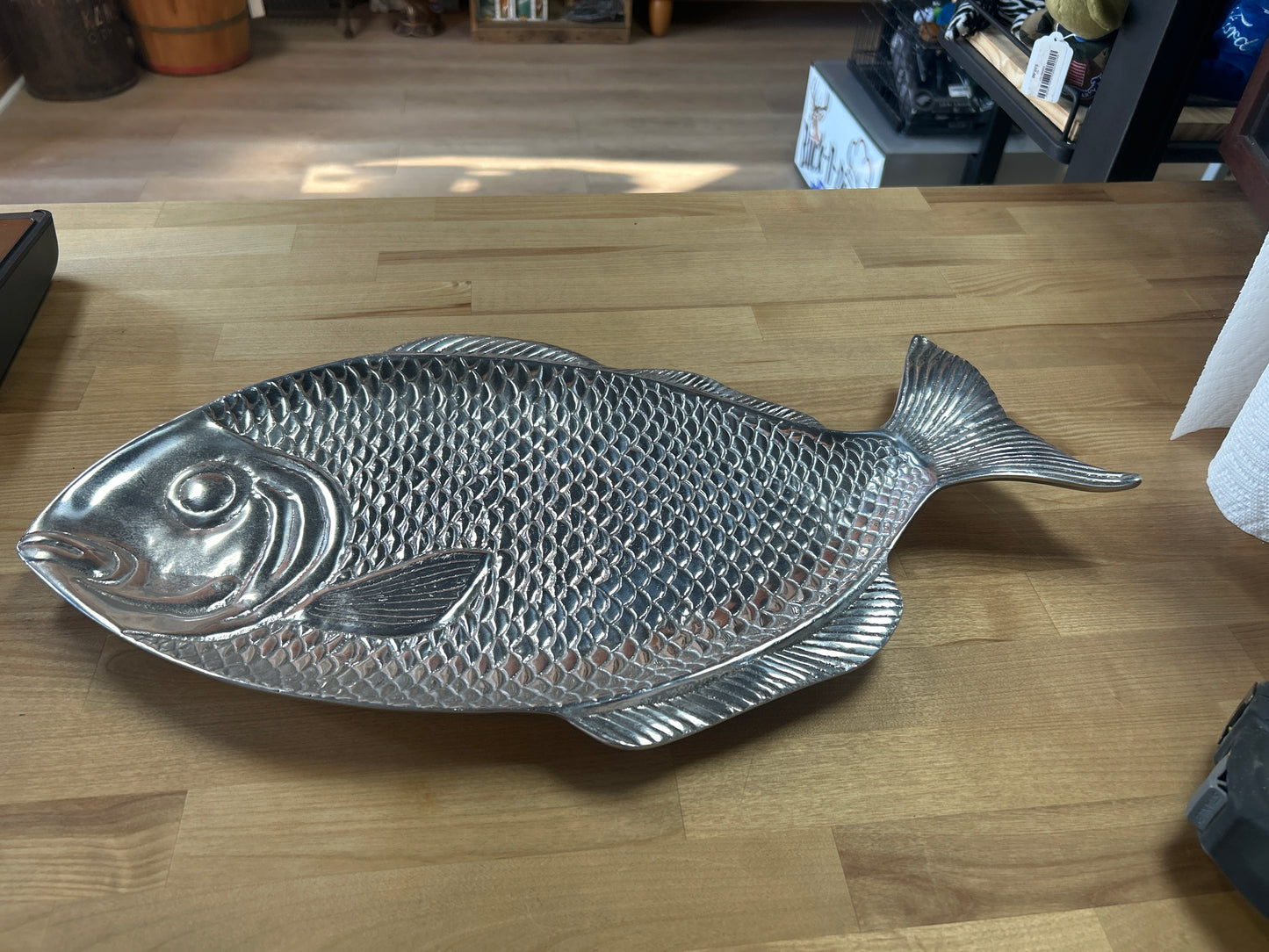 Vintage Aluminum Fish Platter/ Tray (20” nose to tip of tail)