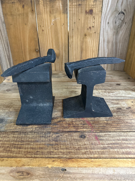Cast Iron Book Ends Railroad Spike