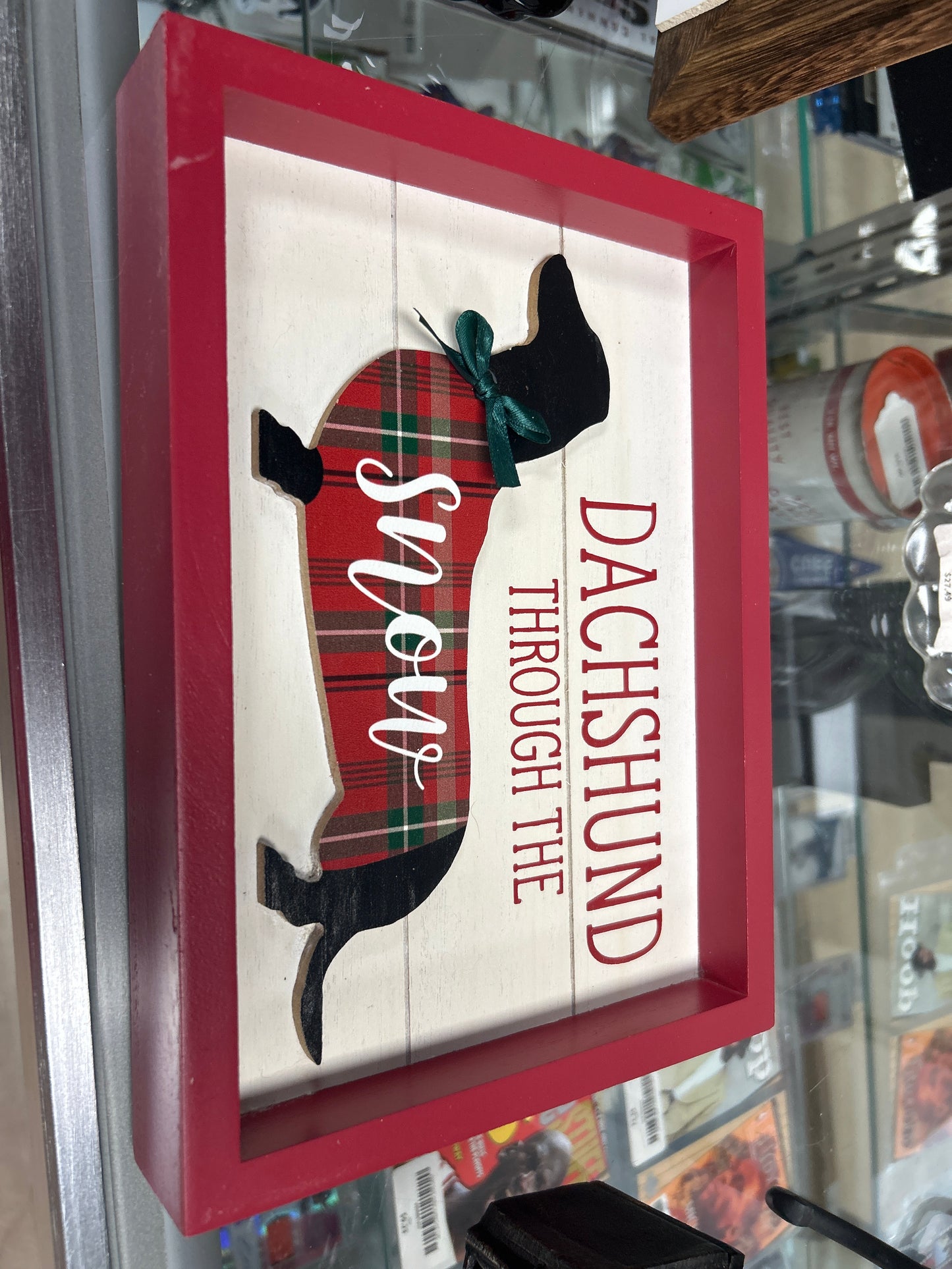 Dachshunds  Cut Out Picture 10” x 7 1/2 Snow