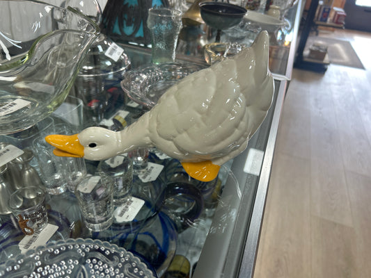 White Duck/Goose Ceramic Figurine- Long Neck - Vintage
