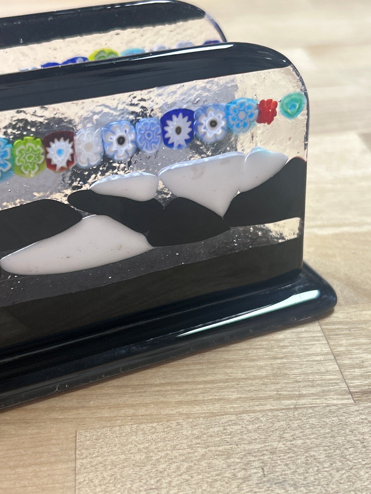 Vintage Handmade Letter holder Murano Glass Made in Italy