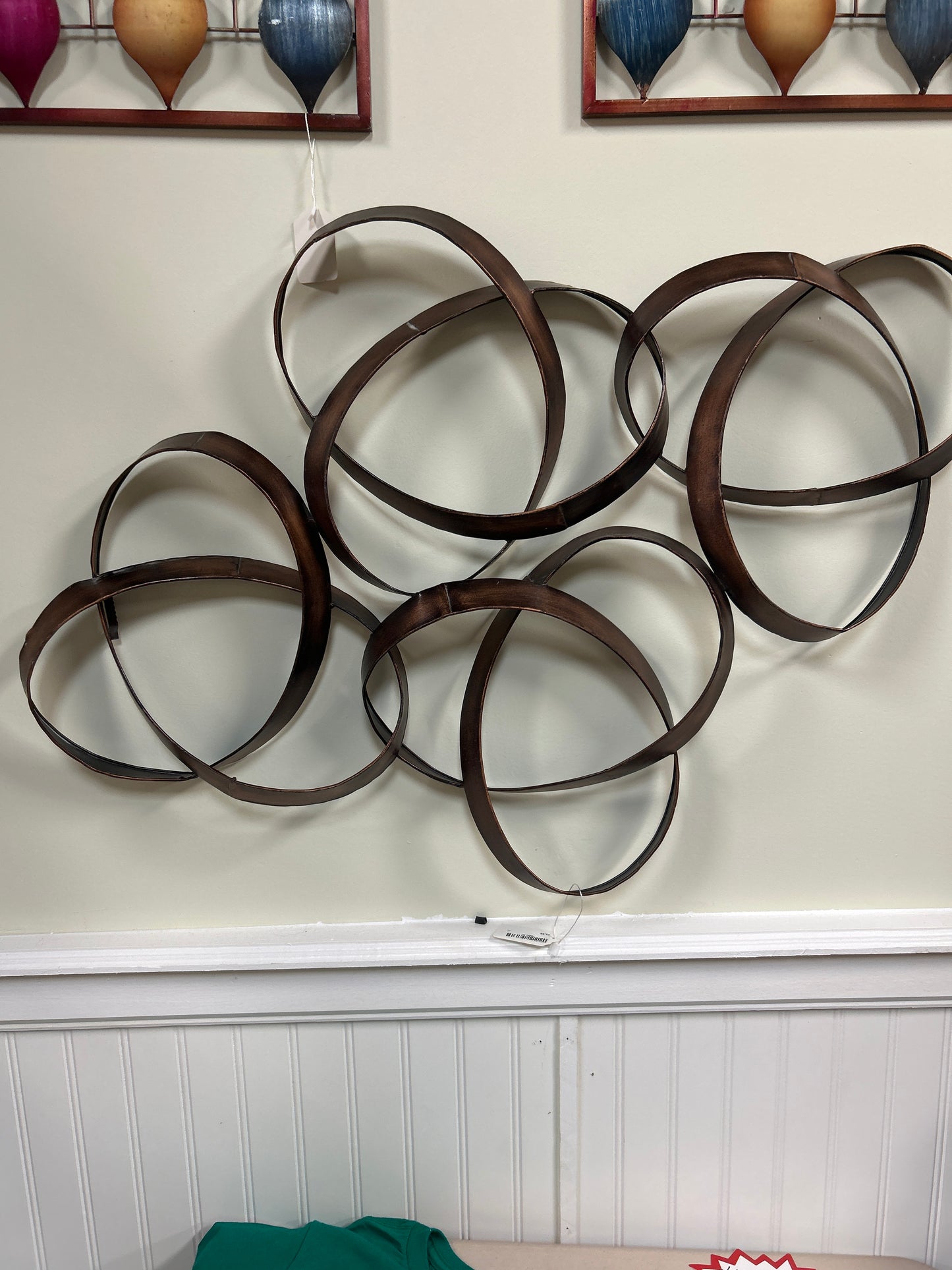 Ring metal wall art 32"