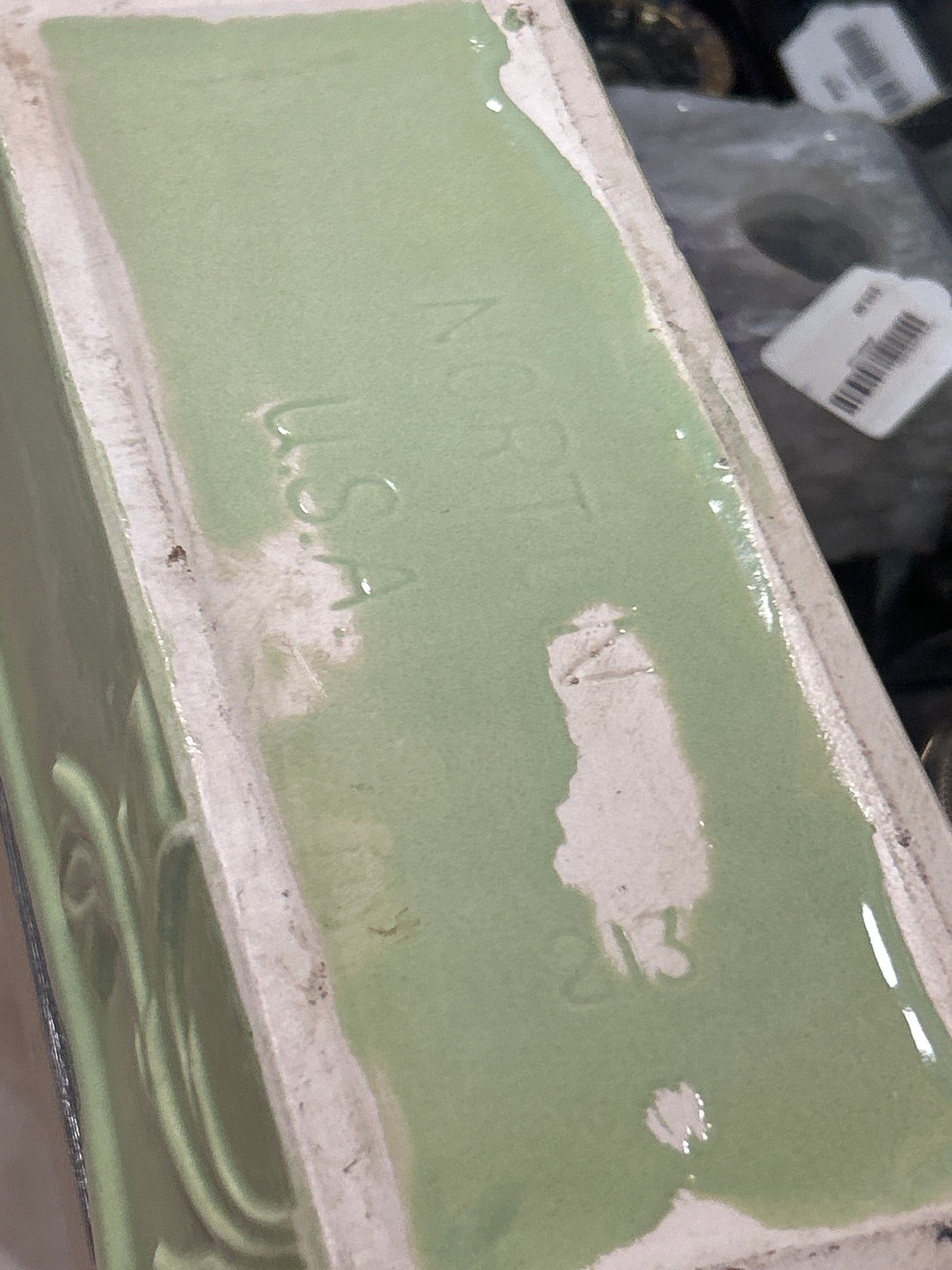 Vintage Norton USA Pottery Green Planter Glazed 213