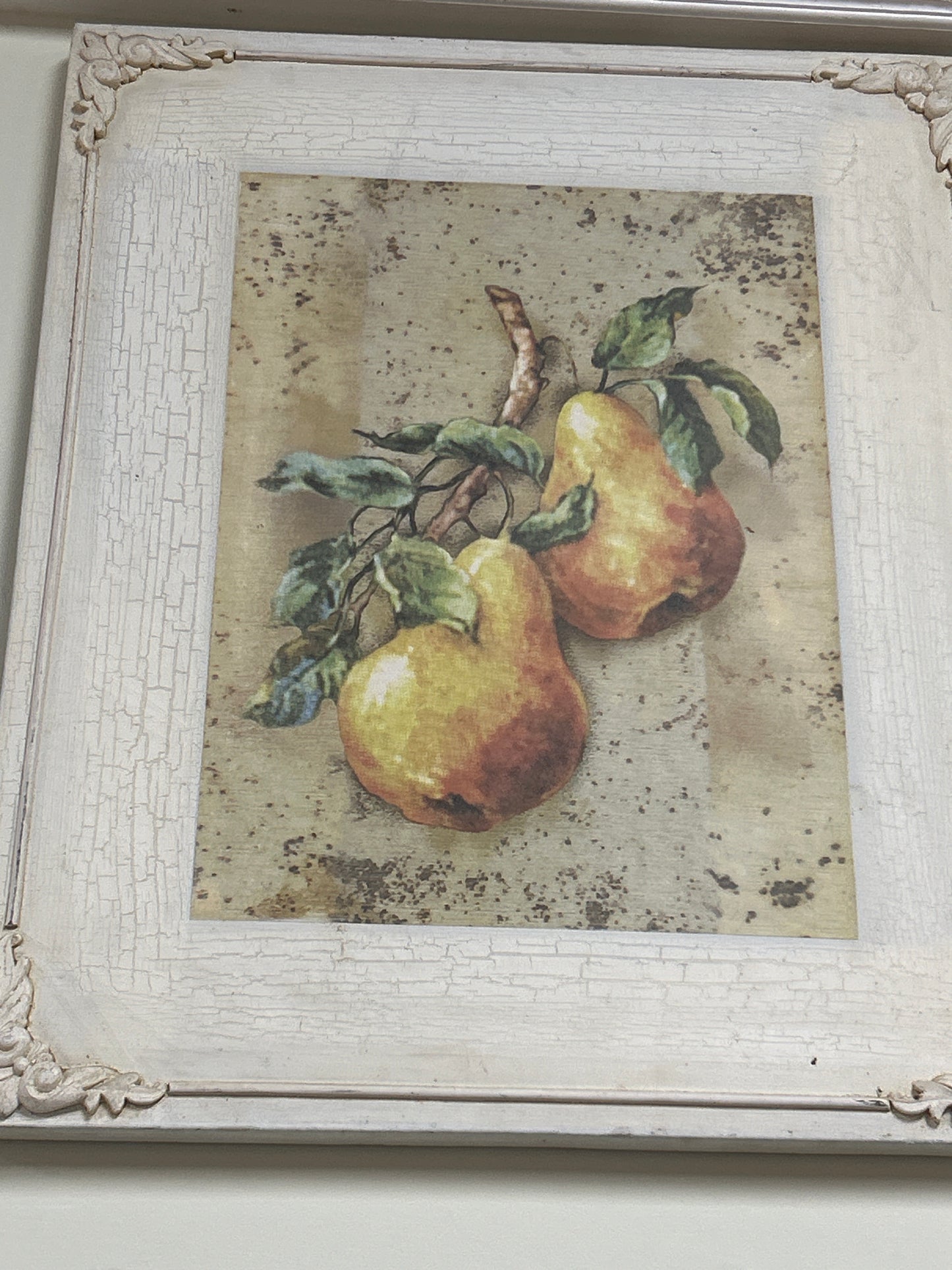 Peach Pear and Grape Art 3pc
