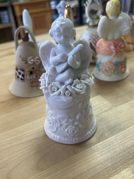 Vintage Flowered Angel Bell (0804)