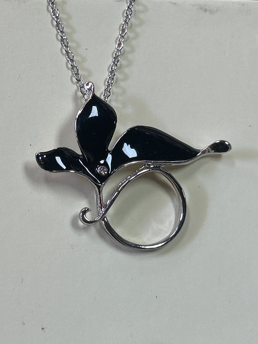 Black Flower Necklace