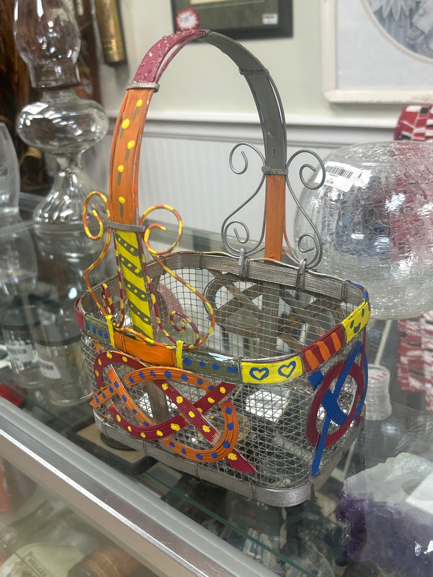 Painted Basket Metal