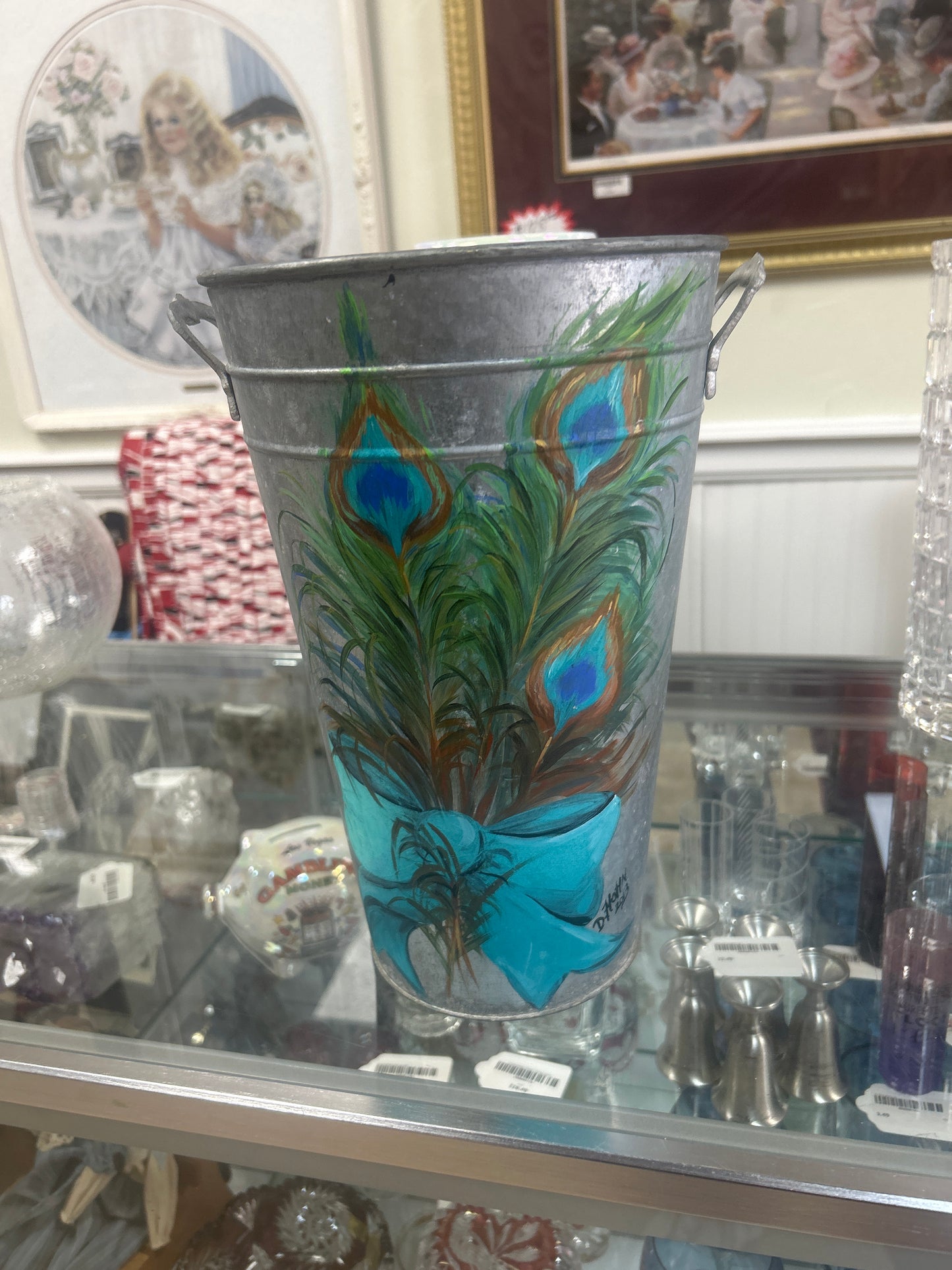 Painted Metal Bucket