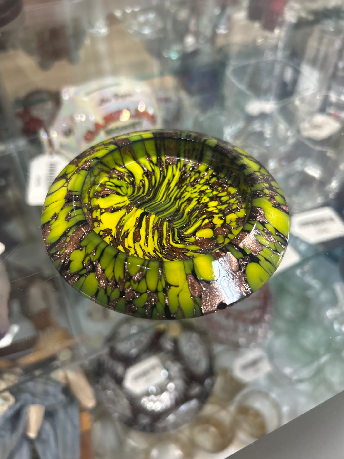 Vintage Mid-Century Murano Glass Art Venetian Handmade Ashtray 4”