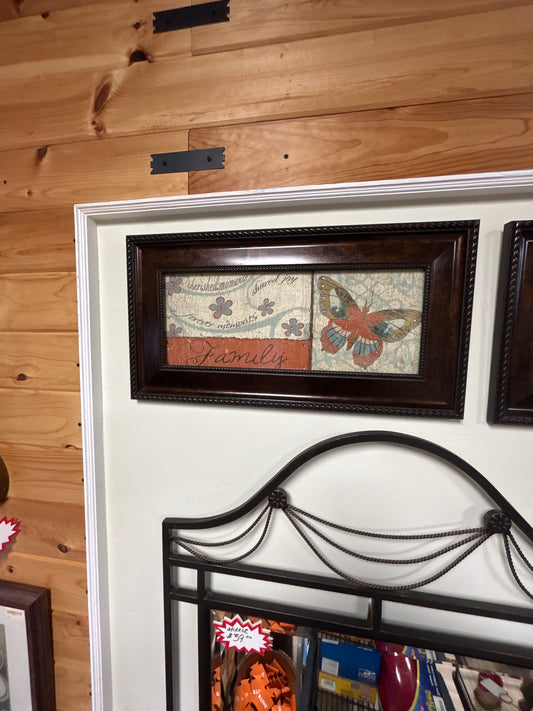 Framed “Family” art
