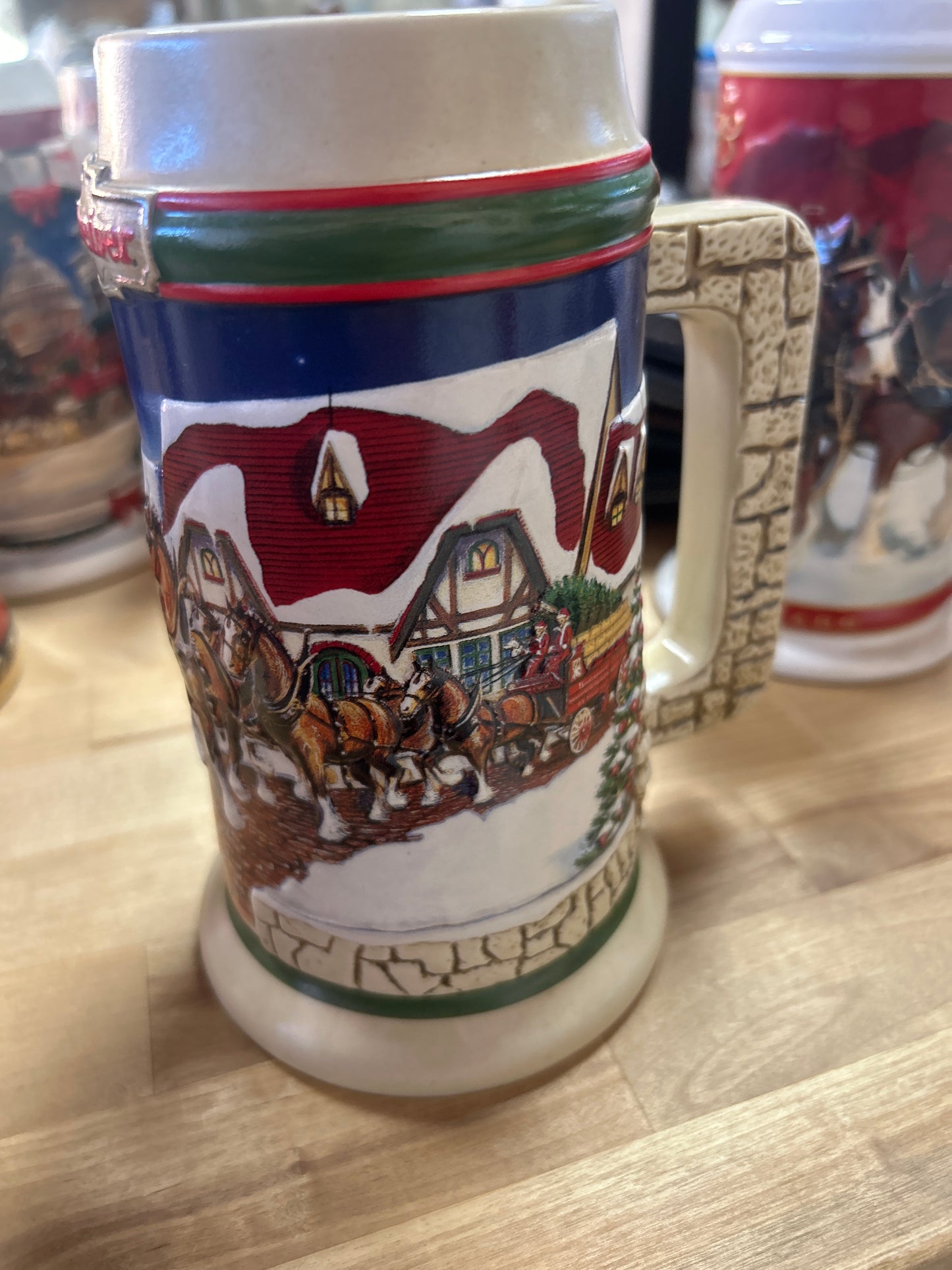 Budweiser Grant's Farm Holiday 1998 Holiday Stein