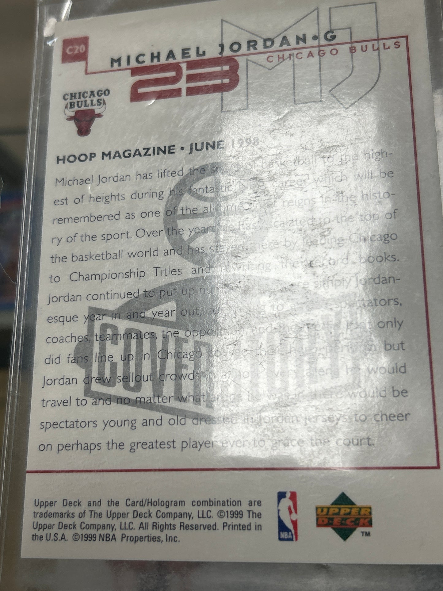 Upper Deck Jordan Jumbo Card “C20”