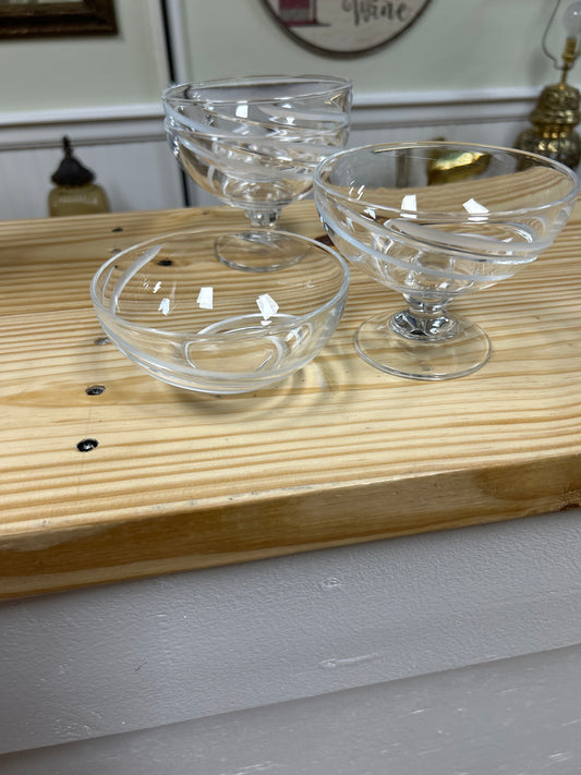 Glass bowl and dish combination