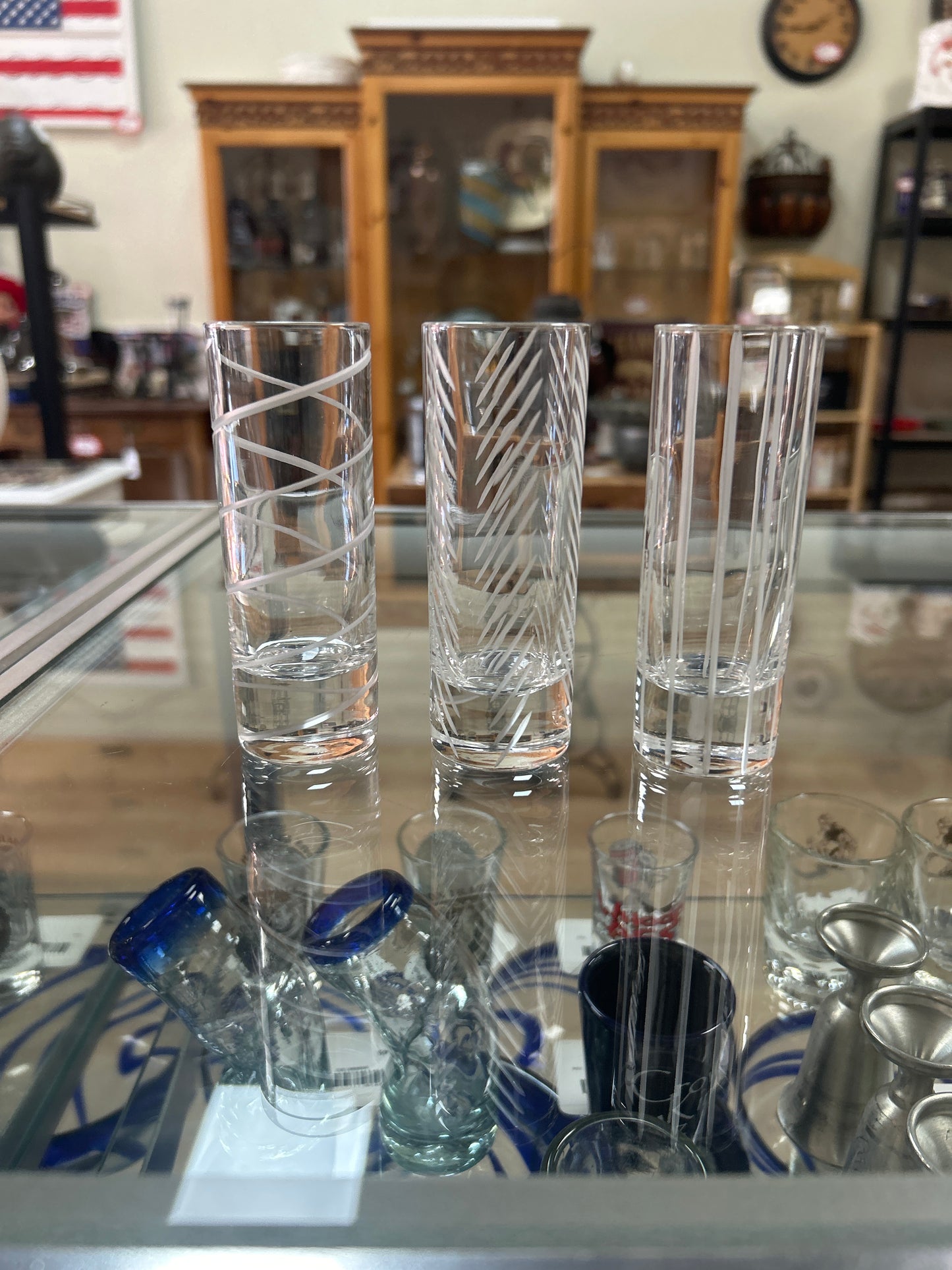 Set crystal shot glasses set of 3