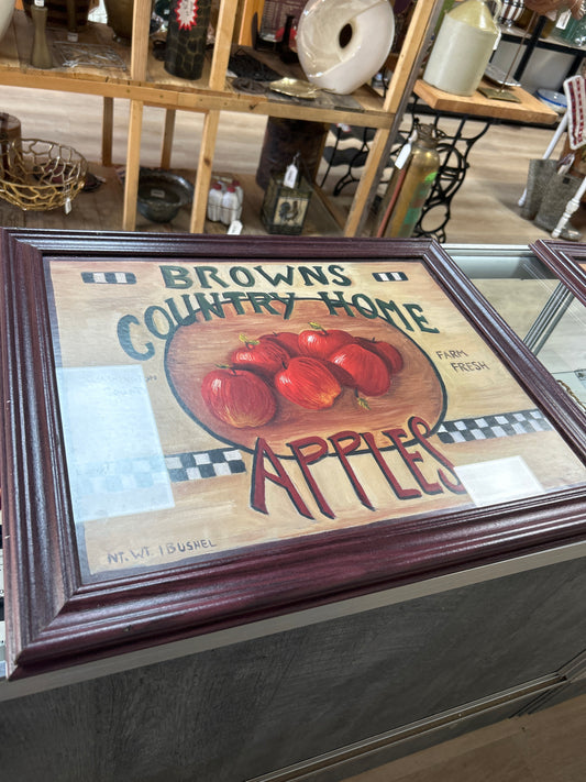 Browns Country Home Apples 23” x 19” Picture