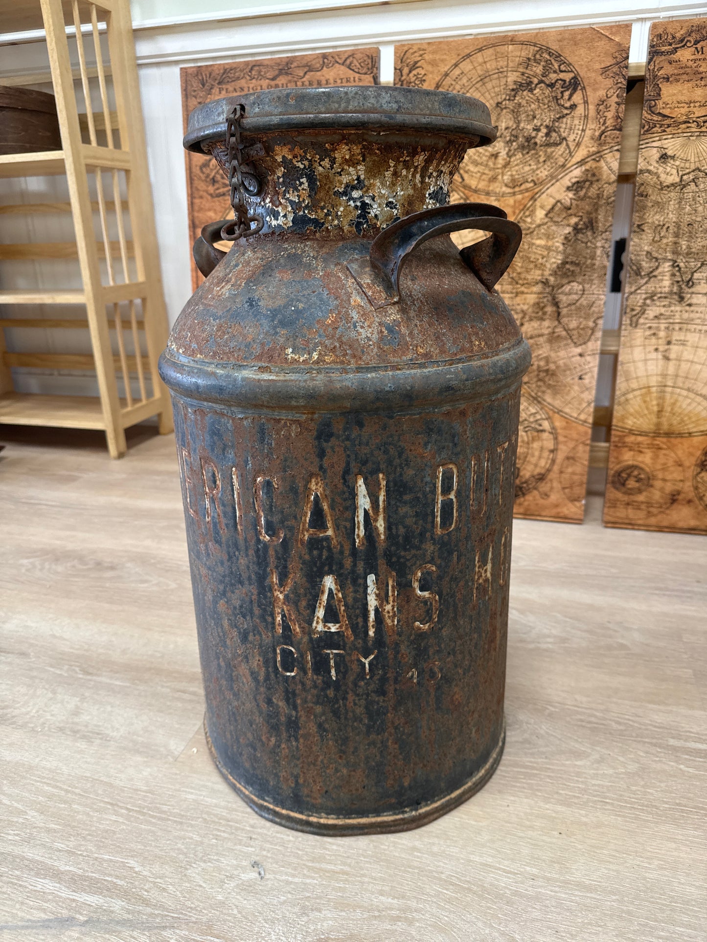 Vintage American Butter Co. Milk Can (Rare Lettering)